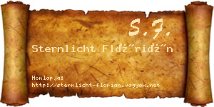 Sternlicht Flórián névjegykártya